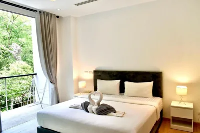 Appartement met één slaapkamer, balkon en uitzicht op de bergen — Grand Kamala Falls